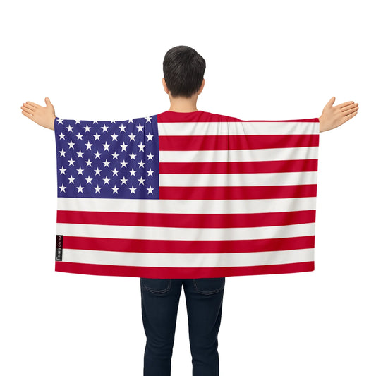 Cape Drapeau Des États-Unis – Polyester Léger – Modèle À Enfiler